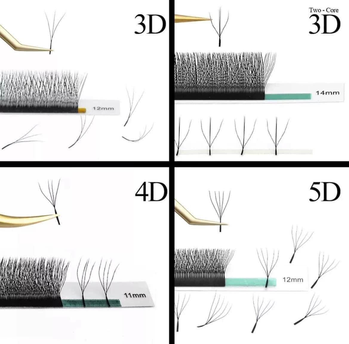 NAGARAKU черни мигли W - shape 3D