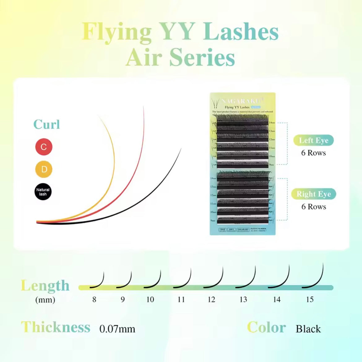 NAGARAKU Flying YY черни мигли