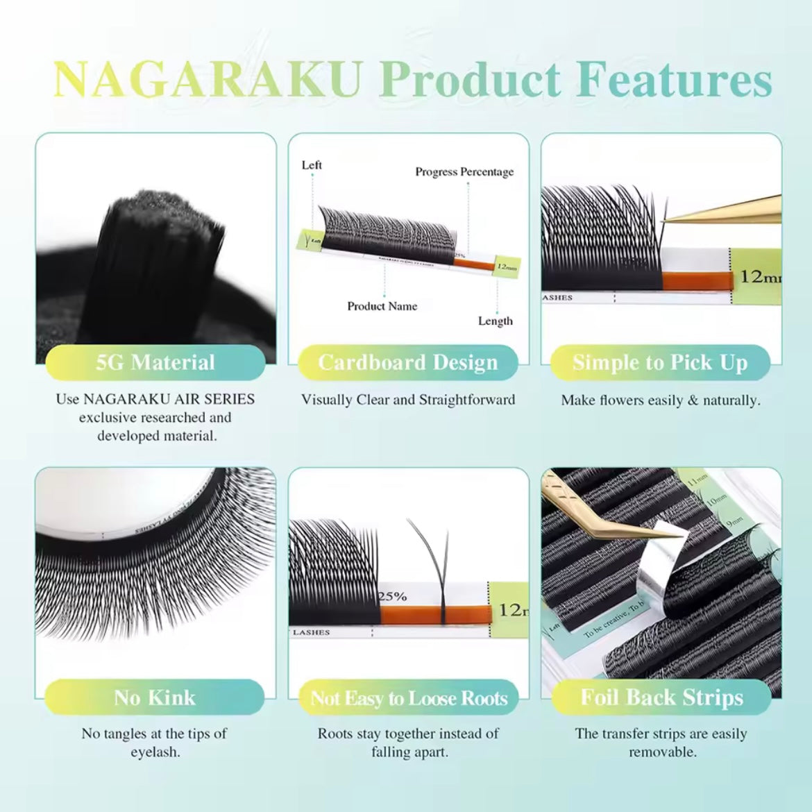 NAGARAKU Flying YY черни мигли