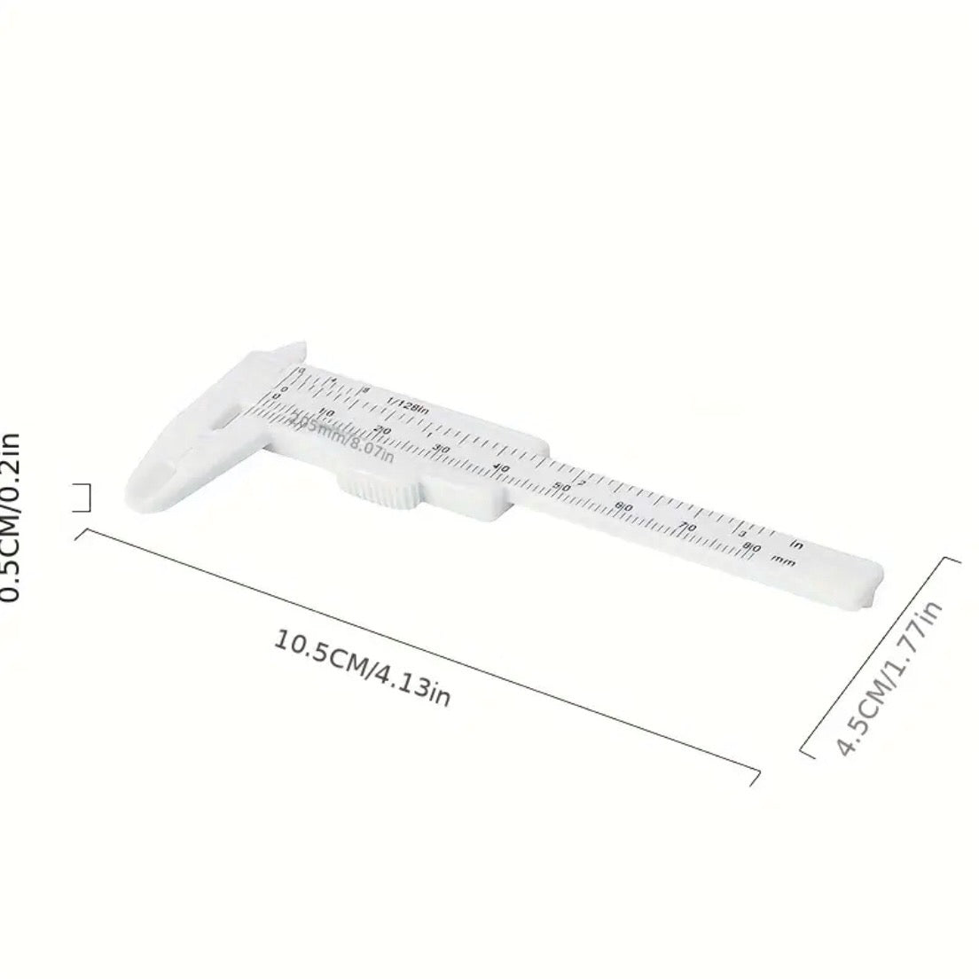 Пластмасов шублер за измерване на вежди