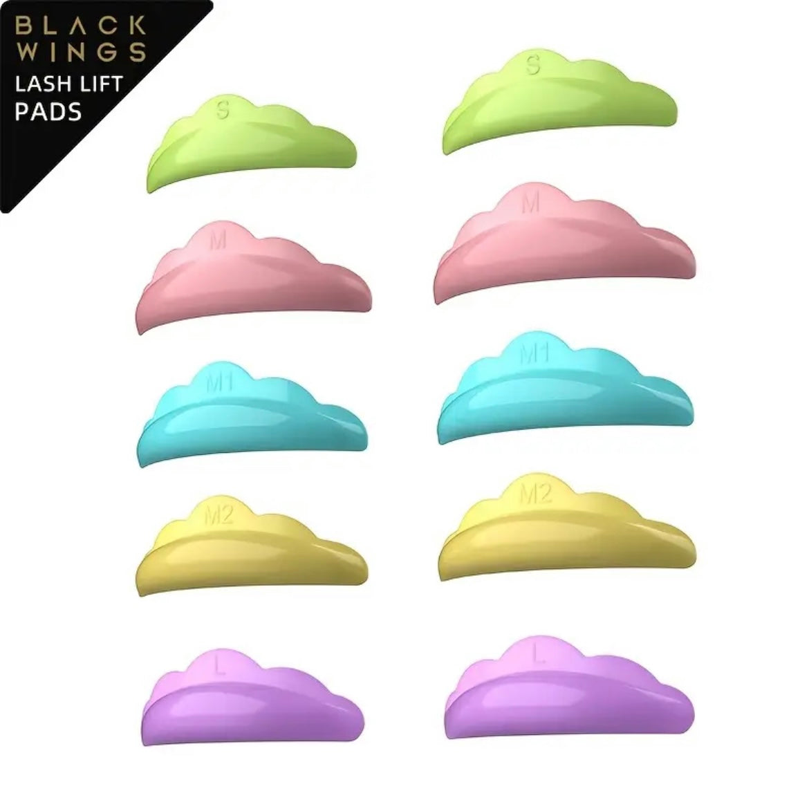 Силиконови подложки за ламиниране на мигли в кутийка RAINBOW