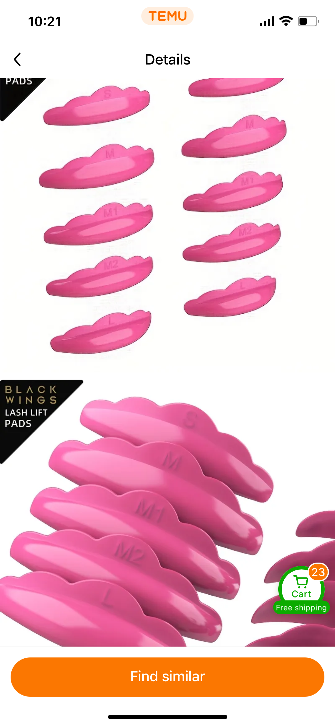 Силиконови подложки за ламиниране на мигли в кутийка PINK