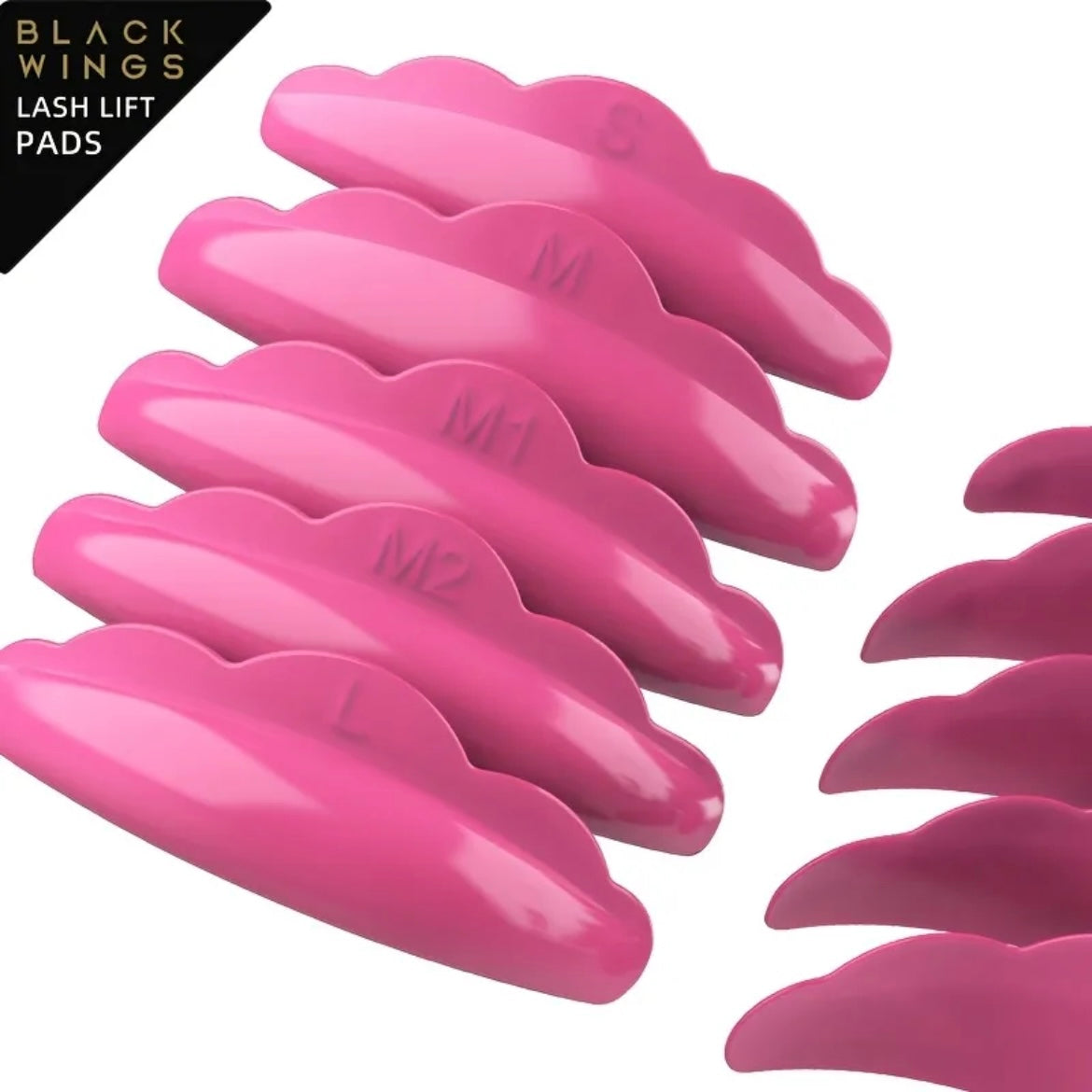 Силиконови подложки за ламиниране на мигли в кутийка PINK