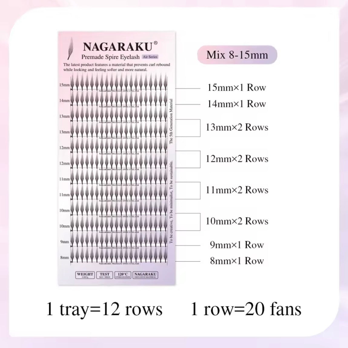 NAGARAKU Premade Spire Eyelashes