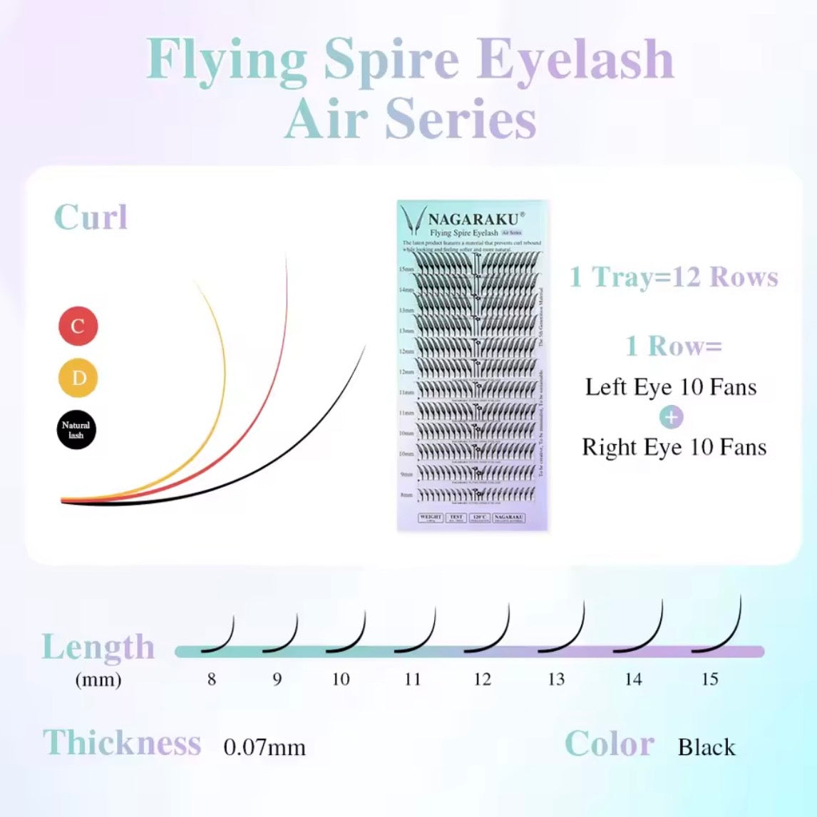 NAGARAKU Flying Spire Anime Effect Eyelashes