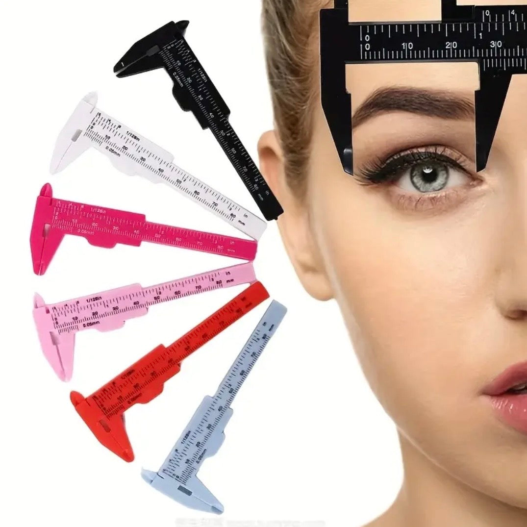 Пластмасов шублер за измерване на вежди