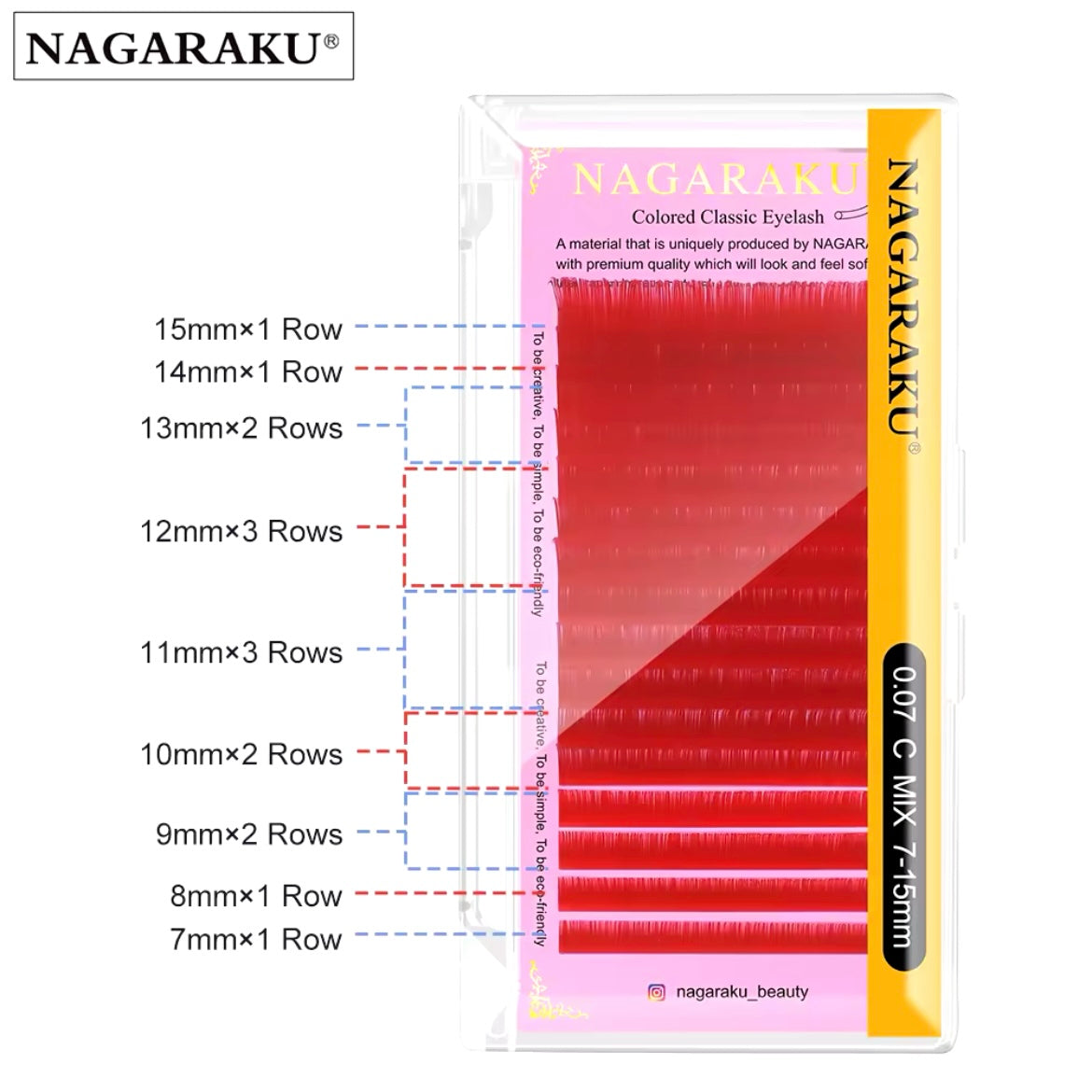 NAGARAKU цветни мигли