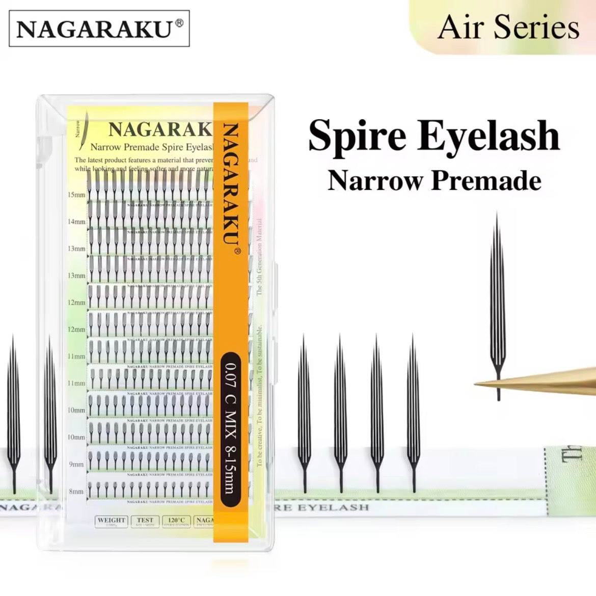 NAGARAKU Narrow Premade Spire Eyelashes
