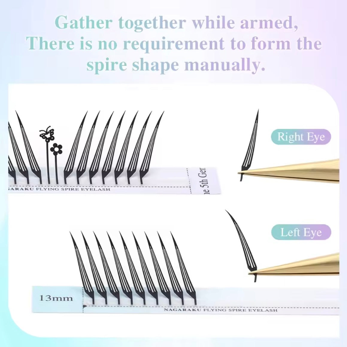 NAGARAKU Flying Spire Anime Effect Eyelashes