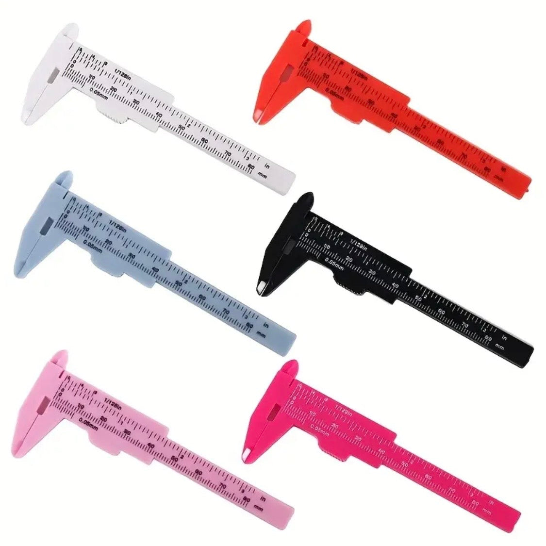 Пластмасов шублер за измерване на вежди