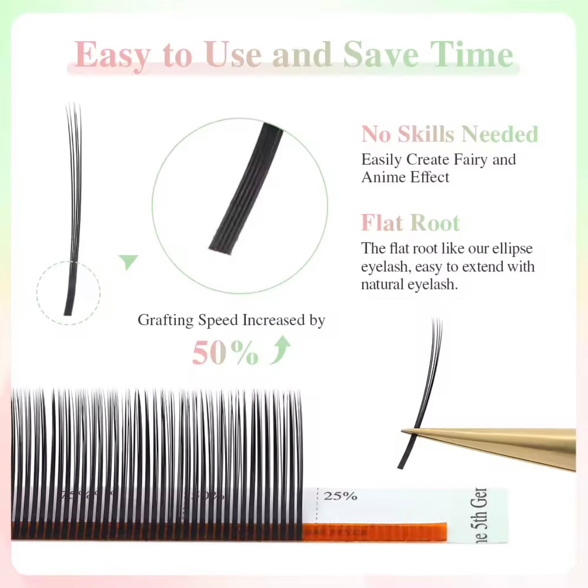 NAGARAKU 5D Flower Volume Spike Eyelashes Mascara Effect
