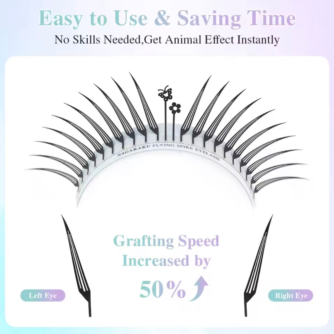 NAGARAKU Flying Spire Anime Effect Eyelashes