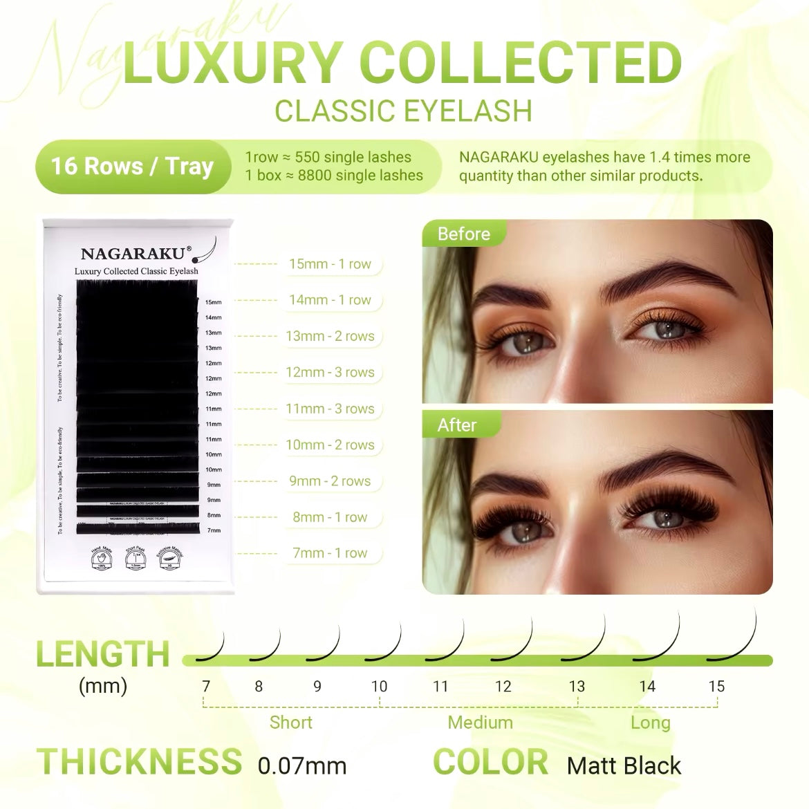 NAGARAKU Luxury Collected Classic eyelashes