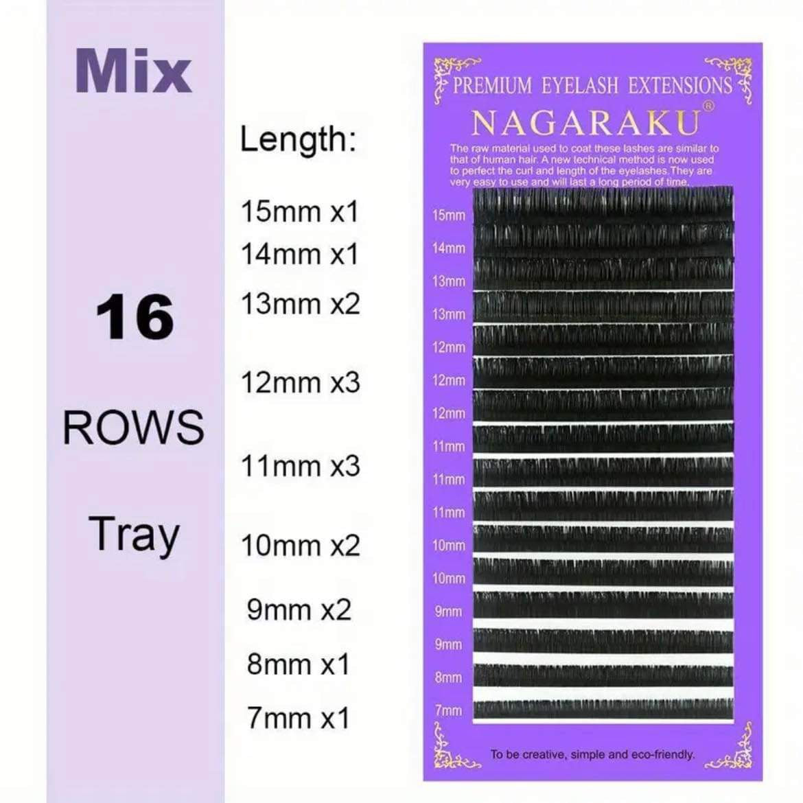 NAGARAKU Premium черни мигли