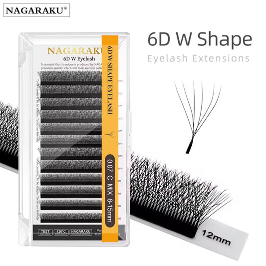 NAGARAKU черни мигли W - shape 6D