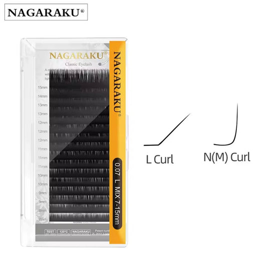 NAGARAKU Premium черни мигли, извивка L и M