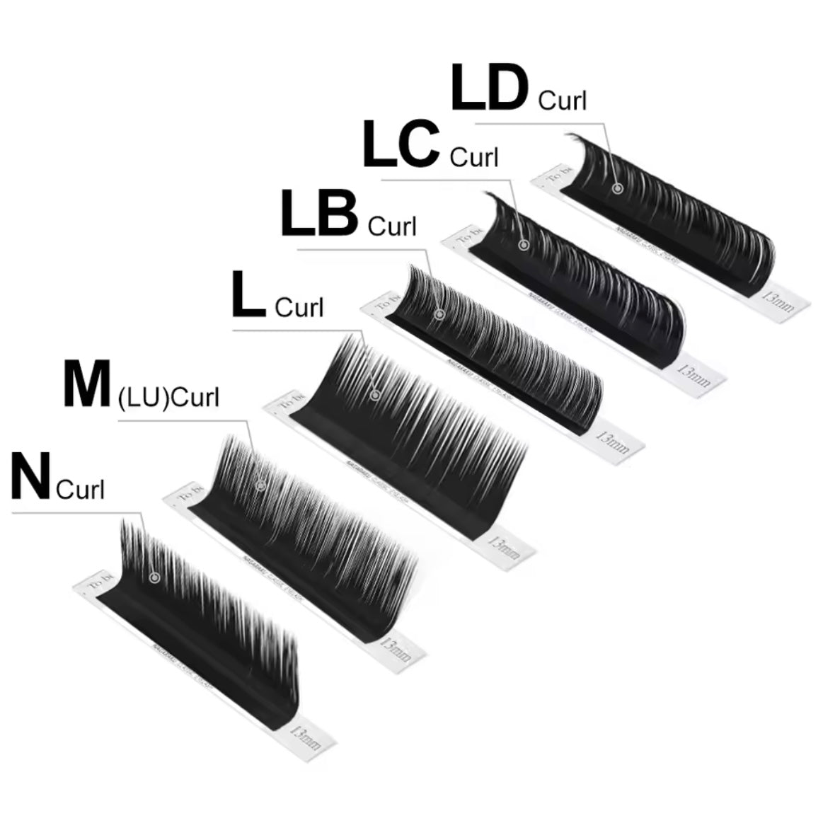 NAGARAKU Premium черни мигли, извивка L и M
