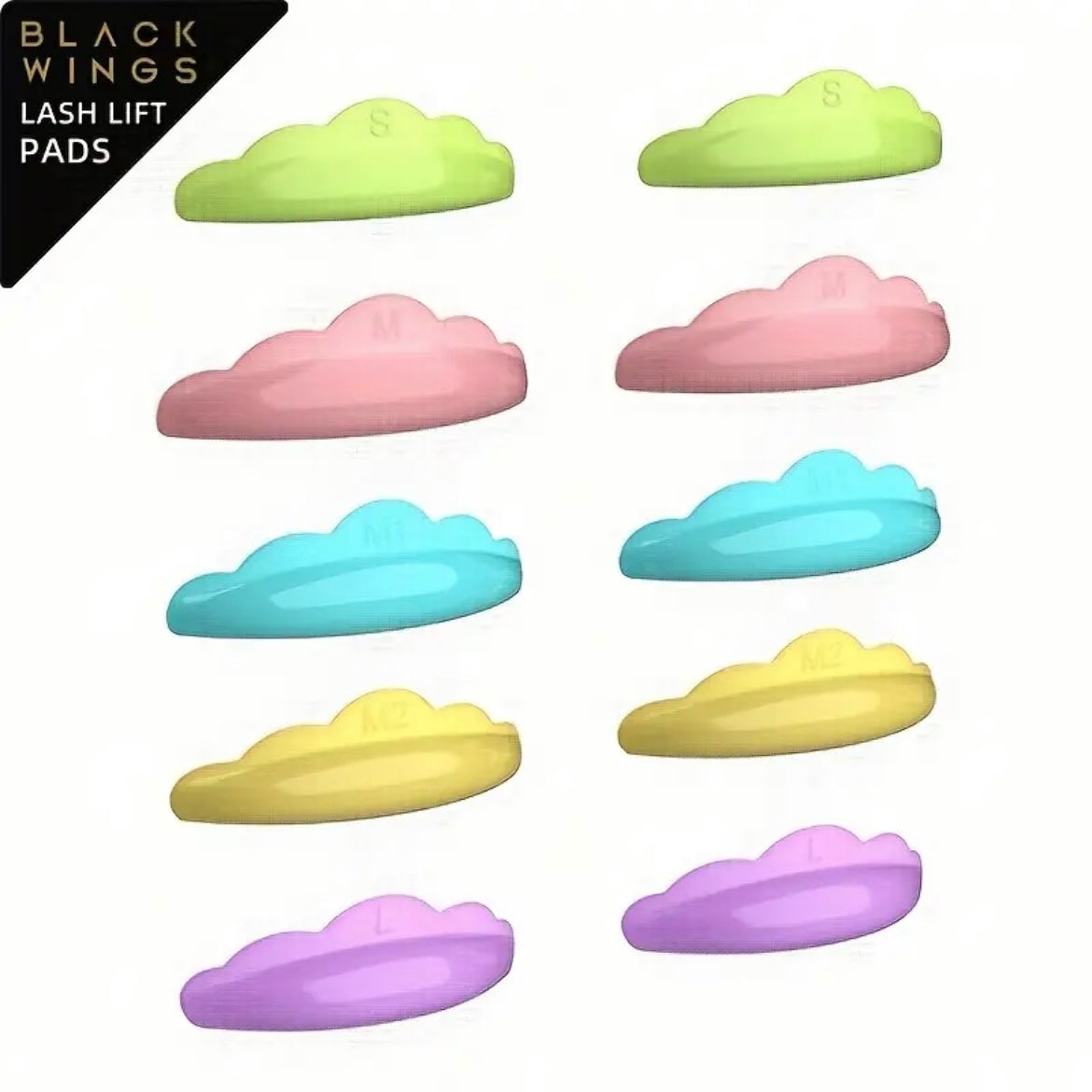 Силиконови подложки за ламиниране на мигли в кутийка RAINBOW
